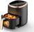 Heißluftfritteuse 5.5L XXL Airfryer mit 8 Programmen, LED-Touch-Display, 1200W ölfreier Heißluftfritteuse mit Timer & Temp. 80-200°C, abnehmbarer Korb, für Küche, Schwarz/Rosegold