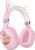 Bluetooth 5.4-Kopfhörer für Kinder, LED-beleuchtetes Katzenohr, faltbare Over-Ear-Kopfhörer mit Mikrofon, 85 dB Lautstärkebegrenzung, kabellos & 3,5 mm kabelgebunden, für iPad/Tablet/Schule/Reisen