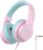 iClever Kinderkopfhörer für Schule/Reisen mit sicherer Lautstärke 85 dBA, HS19S Stereo-Sound Over-Ear-Kopfhörer für Mädchen und Jungen für Kinder mit Mikrofon FunShare, faltbarer 3,5-mm-Kopfhörer mit Kabel für iPad/Computer