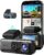 BOTSLAB Dashcam Auto Vorne Hinten 4K Dashcam Auto GPS mit WLAN, Duale Autokamera mit ADAS, Nachtsicht, 170° Weitwinkel, 2,45 Zoll IPS, 24/7 Parküberwachung, Loop-Aufnahme (ohne Mikro).