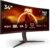 AOC Gaming CU34G2XP, 34-Zoll-WQHD-Curved-Monitor, 180 Hz, FreeSync Prem., HDR400 (3440 x 1440, 1 ms GtG, HDMI, DisplayPort, USB-Hub) Schwarz/Rot