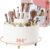 fanado 360° drehbarer Make-up-Organizer, Make-up-Pinselhalter, 5 Fächer für Make-up- und Hautpflege-Aufbewahrung, für Schminktisch, Schreibtisch, Badezimmer (weiß)