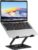 ALS03 Laptop-Ständer, verstellbarer Computerständer mit 360° drehbarer Basis, ergonomische Laptop-Erhöhung für Schreibtisch, passend für 11-14-Zoll-Laptops, Schwarz