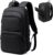 FENRUIEN Business-Laptop-Rucksack, leicht, 15,6 Zoll, schlanker Laptop-Rucksack, Schwarz, Business