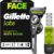 Gillette Labs Herrenrasierer mit Reinigungselement, Nassrasierer für Männer – inklusive 1 Handstück, 5 Ersatzklingen und Wandhalterung für einfache Aufbewahrung im Badezimmer – Edelstahl, Grau