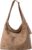 JANSBEN Wildleder Handtasche Damen Groß Shopper Tasche Damen Umhängetasche Wildleder Hobo Bag Schultertasche für Freizeit, Arbeit, Reisen