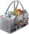 Chedin Toniebox Tonie Bag, Aufbewahrungsbox Tragetasche mit Griff, für Toniebox Starter Set und Tonies Figur, Zubehör Schutzhülle Organizer für über 30 Figuren (Grau + Grau)