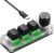 SinLoon Mini programmierbare mechanische Tastatur mit 3 Tasten und 1 Steuerknopf für Makro-Verknüpfungen | PC-Setup für die Verwendung mit mehreren Geräten | Tragbare, Hot-Swap-fähige Makrotastatur für Gaming, Büro, Bea