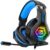 Ozeino Gaming-Headset für Xbox PS4 PS5 PC, PS4-Headset mit Mikrofon, 3D-Surround-Sound-Kopfhörer, Geräuschunterdrückung, RGB-Lichter