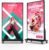 4K-UHD-Vollbild-Digital-Signage, 75-Zoll-Digital-Kundenstopper für den Innenbereich mit Android, beweglicher Werbeplakatständer mit Rollen, LCD-Digital-Kiosk mit Zeitschaltuhr, WLAN/USB/HDMI/Eingang, Schwarz