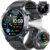 Smartwatch Herren Militär GPS, 1,43 Zoll AMOLED Fitnessuhr mit Bluetooth Anrufen, 160+ Sportmodi Kompass, 5ATM wasserdicht, 24/7 Herzfrequenz, Schlafmonitor, Schrittzähler, Sportuhr Android für iOS