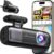 REDTIGER Dashcam Auto vorne hinten 4K/1080P, 5,8 GHz WiFi GPS Autokamera Loop-Aufnahme, Nachtsicht, Parkmodus, intelligente App-Steuerung, Unterstützung bis zu 256 GB (F9)