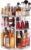 Auxmir Make-up-Kosmetik-Organizer, um 360° drehbare Aufbewahrung, Make-up-Organizer für Kommode, Schminktisch, Hautpflege-Aufbewahrungssystem, transparent