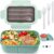 Sinnsally Lunchbox mit Trennwänden Set, 1250 ml Lunchbox mit Fächern Erwachsene, Lunchbox, Frühstücksbox, Lunchbox mit Besteck, Lunchbox, Lunchbox, Lunchbox, Lunchbox