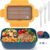 Sinnsally Lunchbox mit Fächern, 1250 ml Lunchbox Bento-Box Erwachsene Lunchbox mit Besteck Vesperbox Brotbox Auslaufsichere Lebensmittelbox Lunchbox Frühstücksbox Lunchbox (Bule)