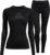 EIISSION Thermounterwäsche Damen Skiunterwäsche Set Winter Funktionsunterwäsche Thermo Unterwäsche Ski Extra Warm Thermowäsche Atmungsaktiv mit Thermounterhemd Thermounterhose Wintersport