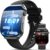 2026 Herren-Smartwatch mit EKG + HRV/BMI/Mikro-Gesundheitscheck/Harnsäure, 2,2-Zoll-Upgrade 3D-gebogenes Display-Gesundheitsuhr mit 24-Stunden-Herzfrequenz-Blutdruck-Körpertemperatur-Schlafmonitor für Android/iOS