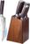 Paudin Messerblock-Set mit 9-teiligem, scharfem, hochwertigem Küchenmesserset aus Edelstahl, Messerblock mit Messer & ergonomischem Holzgriff, Messerset mit Block zum Kochen/Haushalt, FDA