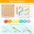 Holz-Montessori-Spielzeug, Clip-Perlen-Puzzle-Brettspiele, Regenbogen-Perlenspiel, Mathe-Lernspielzeug, Holz-Pädagogisches Steckspiel, Kinder-Vorschulfarben, Sortierer, Stapelspielzeug für 3 4 5 6 Jahre