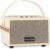 Bennett & Ross BB-820CW Blackmore Junior Retro-Bluetooth-Lautsprecher in Lederoptik mit 5200-mAh-Akku – Vintage-Lautsprecher mit 20 W – MicroSD-Eingang mit MP3-Player – Aux-in – Weiß