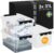 SmartStore Aufbewahrungsbox mit Deckel, 32 Liter, 3 Stück, verstärkt, groß, transparent, lebensmittelecht, mit Clipverschluss, stapelbar, BPA-freier Kunststoff, 50 x 39 x 26 cm (L x B x H)