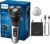 Philips Razor Series 3000 – Elektrischer Nass- und Trockenrasierer für Männer in Schwarz mit SkinProtect-Technologie, ausklappbarem Bartschneider und Reisetasche, kabellos (Modell S3241/12)