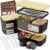 Umami® Bento-Lunchbox für Erwachsene/Kinder, Premium-Edition, 2 Saucenboxen und 4 Besteck, Lunchbox für Männer und Frauen, 2 Meal-Prep-Behälter, Mikrowelle, Spülmaschine, gefriergeeignet, BPA-frei