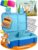 Funkelfuchs Lumi, Kinder-Brotdose mit Fächern, 950 ml, blau, BPA-freie Lunchbox für Schule & Kindergarten, superleicht, nur 350 g, auslaufsicher, spülmaschinenfest, Bento-Box, Snack-Box, Brotbox