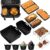 12 Stück Airfryer-Zubehör für Philips Airfryer Dual Basket 3000/5000 Serie 6L/3L, Heißluftfritteuse-Zubehör, Silikonformeinsätze mit Philips Airfryer XXL 9L NA350/00, NA352/04, NA352/00, NA550/00