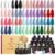 ROSALIND UV Nagellack Set, 24 Stück Gel Nagellack Weiß Schwarz Rosa Lila Rot Blau Grün Farbe Gel Nägel Soak-Off Mini Gel Nagellack Nageldesign Geschenk