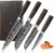 Wakoli EDIB Essentials Scharfes Damast-Küchenmesser-Set – Kochmesser, Santoku- & Gemüsemesser – Kochmesser aus 67 Lagen Damaststahl VG10 Kern 60±1 HRC – Griff aus Pakkaholz – Küchenmesser in Holzbox